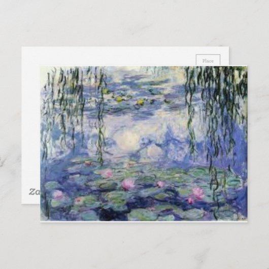 Die Nympheas von Claude Monet Postkarte (Vorne/Hinten)