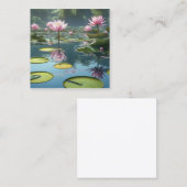 Die Nymphen der Wasserlilie gehören zu den schönst Quadratische Visitenkarte (Vorne/Hinten)