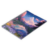 Die Oase des Sees im Herzen des farbenfrohen Walde Notizblock (Linke Seite)