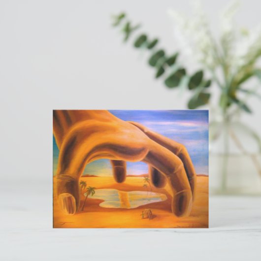 Die Oase Postkarte (Stehend Vorderseite)