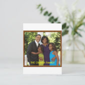 DIE OBAMA-FAMILIE POSTKARTE (Stehend Vorderseite)