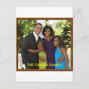 DIE OBAMA-FAMILIE POSTKARTE