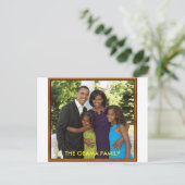 DIE OBAMA-FAMILIE POSTKARTE (Stehend Vorderseite)