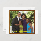 DIE OBAMA-FAMILIE POSTKARTE (Vorne/Hinten)