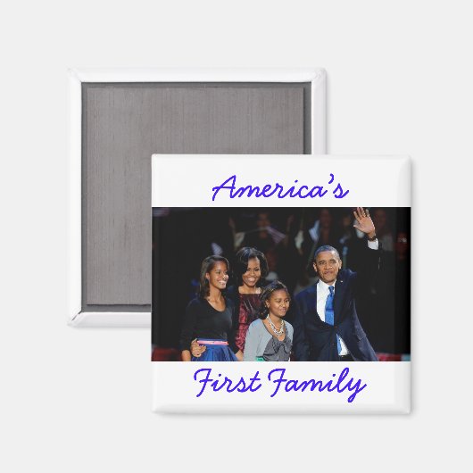 Die Obamas: Amerikas erstes Familienmagazin Magnet (Vorderseite/Rückseite)