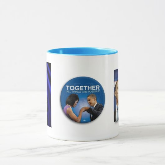 die obamas Collage verwandeln Tasse (Zentrum)