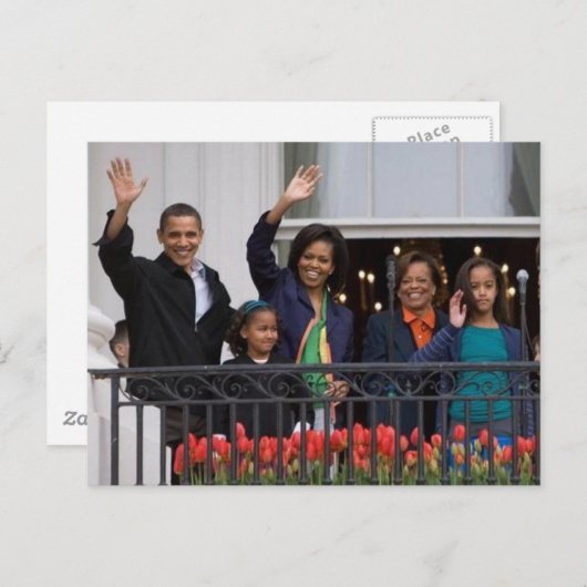 Die Obamas Postkarte (Vorne/Hinten)