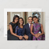 Die Obamas Postkarte (Vorne/Hinten)