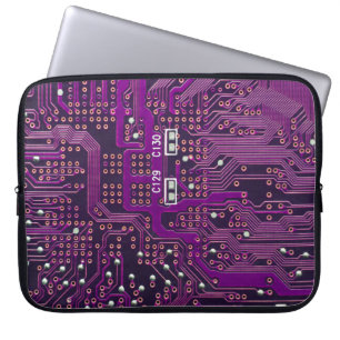 Die Oberfläche des digitalen Schaltungshintergrund Laptopschutzhülle