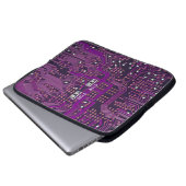 Die Oberfläche des digitalen Umfeldes, abstr Laptopschutzhülle (Vorne Knopf)