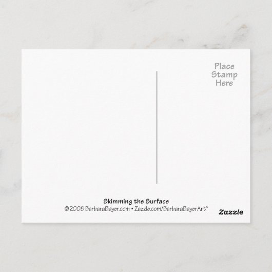 Die Oberfläche schimmern Postkarte (Rückseite)