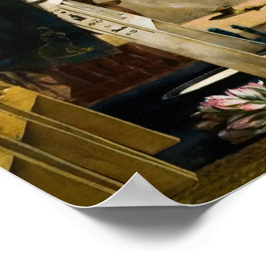 Die Obsequien einer ägyptischen Katze, 1886 Poster (Ecke)