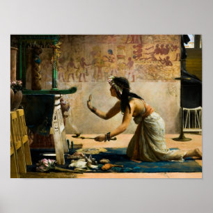 Die Obsequien einer ägyptischen Katze, 1886 Poster