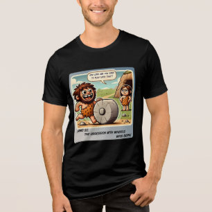 Die Obsession des ersten Rades - Caveman-Spaß Tri-Blend Shirt
