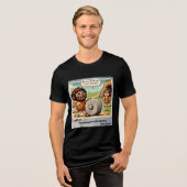 Die Obsession des ersten Rades - Caveman-Spaß Tri-Blend Shirt (Vorderseite voll)
