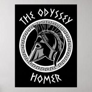 Die Odyssee Homer Griechischer Helm Antike Mytholo Poster
