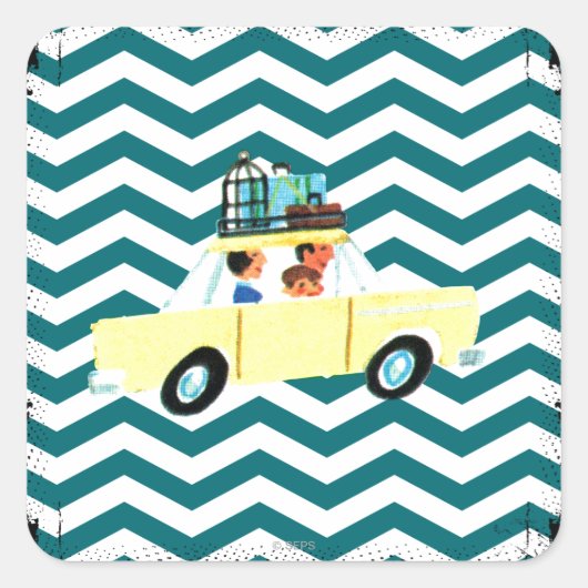 Die offene Straße 2 Quadratischer Aufkleber (Vorderseite)