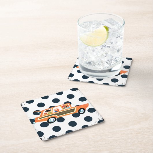 Die offene Straße 4 Rechteckiger Pappuntersetzer (Vor Ort)