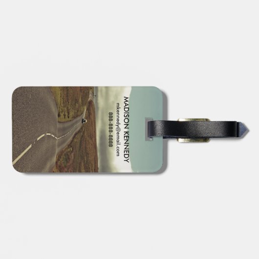 Die offene Straße Gepäckanhänger (Rückseite horizontal)