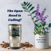 Die offene Straße nennt Reisemugge Reisebecher