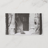 Die offene Tür, im März 1843 (b/w Foto) Visitenkarte (Rückseite)