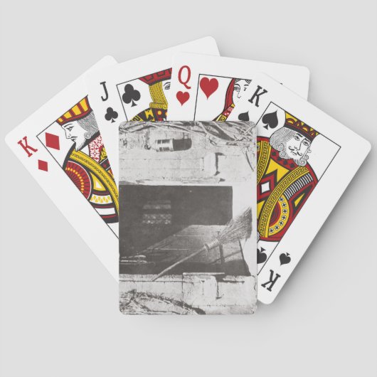 Die offene Tür, März, 1843 (b/w-Foto) Spielkarten (Rückseite)