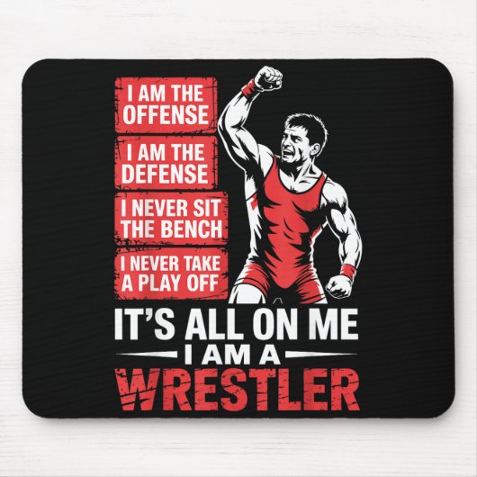 Die Offensiv Defensive Beim Ringer Ringen Mousepad (Vorne)