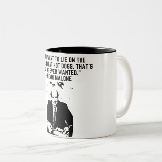 Die Office-Zitate - KEVIN Zweifarbige Tasse (VorderseiteRechts)