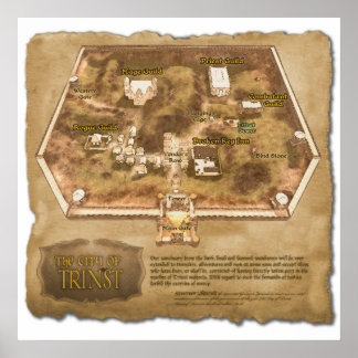 Die Offizielle Karte der Stadt Trinst Poster