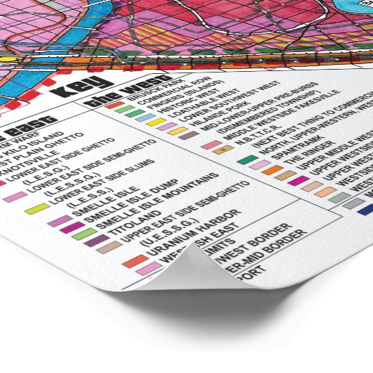 Die Offizielle Stadt Voltz Map Poster (Ecke)