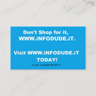 Die offizielle WWW.iNFODUDE.iT Geschäfts-Karte! Visitenkarte
