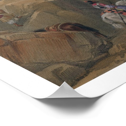 Die Öffnung in den schmalen Pass über dem Siri-Bo Poster (Ecke)