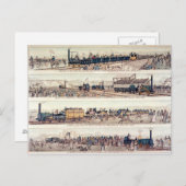 Die Öffnung von Stockton und von Darlington Postkarte (Vorne/Hinten)