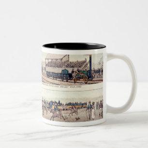 Die Öffnung von Stockton und von Darlington Zweifarbige Tasse