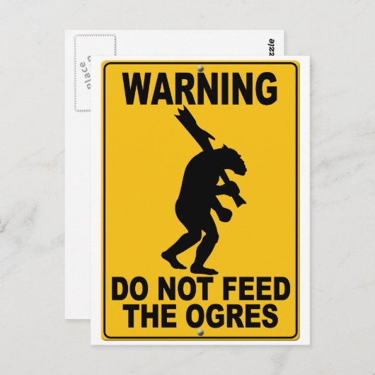 Die Ogres nicht Gefüttert Postkarte (Vorne/Hinten)