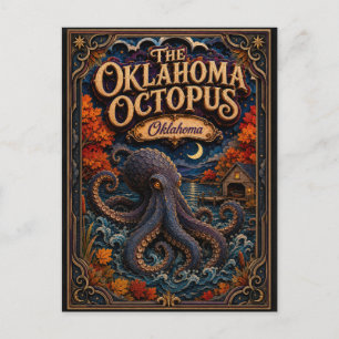 Die Oklahoma-Oktopus-Oklahoma-Popcut-Legenden Postkarte