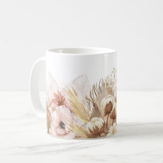 Die Öko Friendly Boho Blume Tasse (Vorderseite Links)