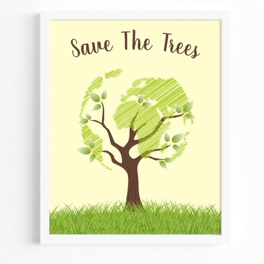Die ökologische Öko der Bäume retten Poster