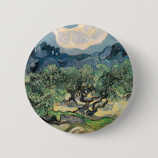 die Olivenbäume, 1889, Vincent van Gogh Button (Vorderseite)