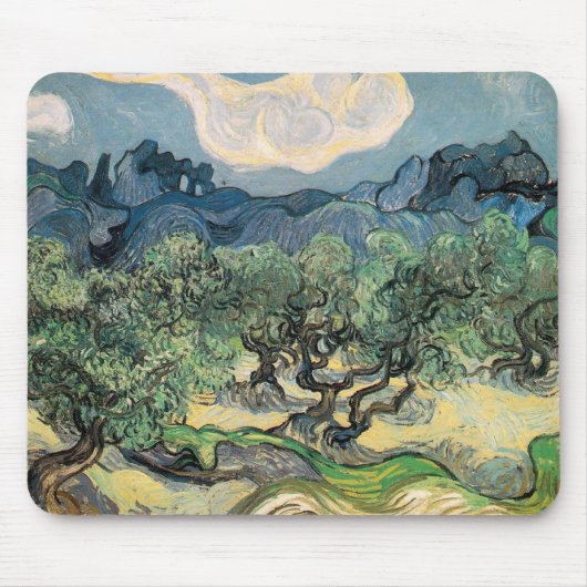 die Olivenbäume, 1889, Vincent van Gogh Mousepad (Vorne)