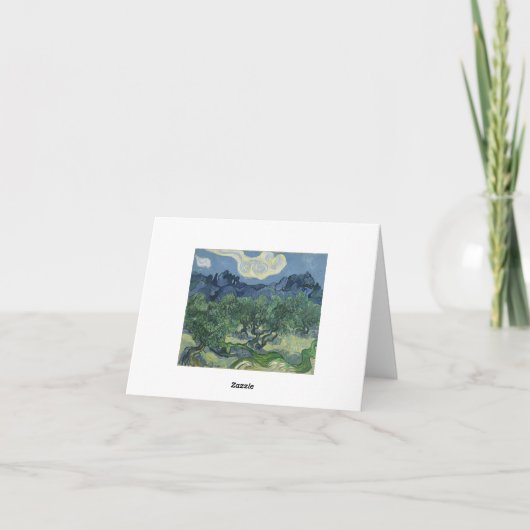 Die Olivenbäume - Van Gogh Karte (Rückseite)