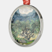 Die Olivenbäume, Vincent van Gogh Silbernes Ornament (Links)