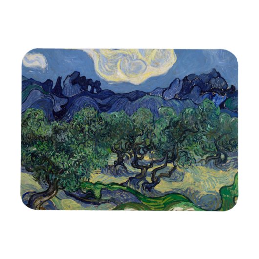Die Olivenbäume von Vincent Van Gogh Magnet (Horizontal)