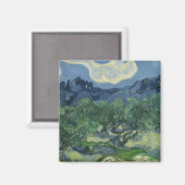 Die Olivenbäume von Vincent Van Gogh Magnet (Vorderseite/Rückseite)