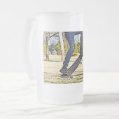 Die Ollie Painterly Mattglas Bierglas (Vorderseite Links)
