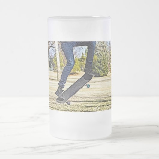 Die Ollie Painterly Mattglas Bierglas (Mittel)