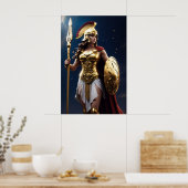 Die Olympianer: Athena, Göttin der Weisheit Poster (Küche)