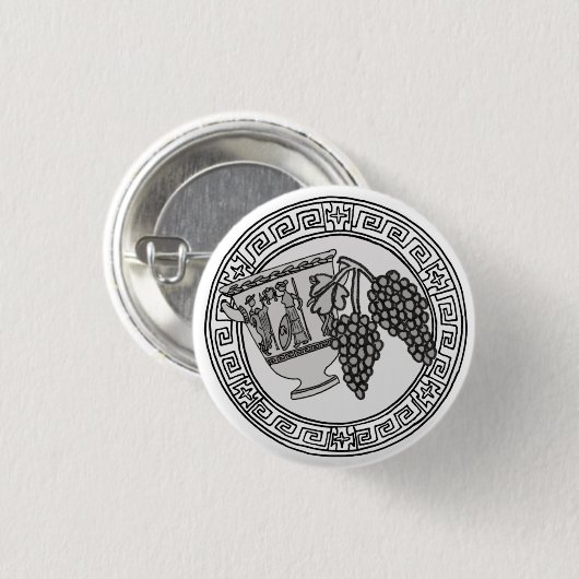 Die Olympier! Abzeichen Dionysus/Bacchus Button (Vorne & Hinten)