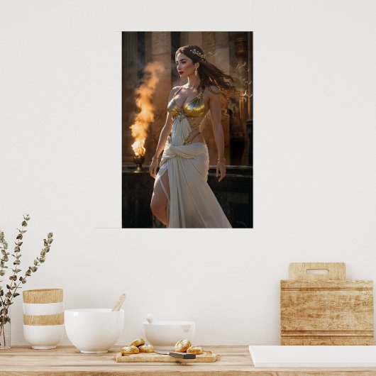 Die Olympier: Aphrodite, Göttin der Liebe Poster (Küche)