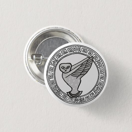 Die Olympier! Athen / Minerva Symbol Abzeichen Button (Vorne & Hinten)